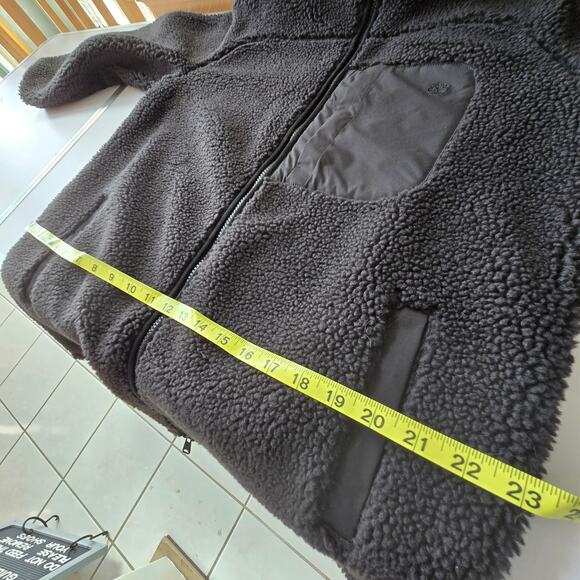 Timberland NWT Fleece Sherpa high neck full zip jacket Medium black - Picture 17 of 17
